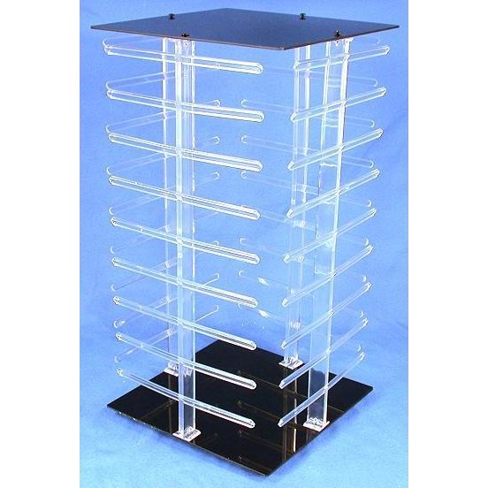 Revolving 144 Card Earring Display Stand Acrylic 19 1/2