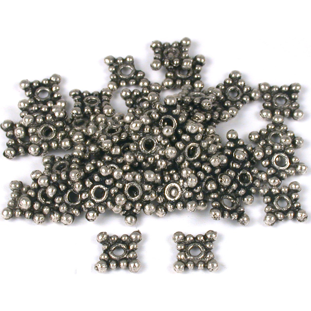 Bali Sterling Silver Daisy Spacer Beads | 7mm | 12 pieces