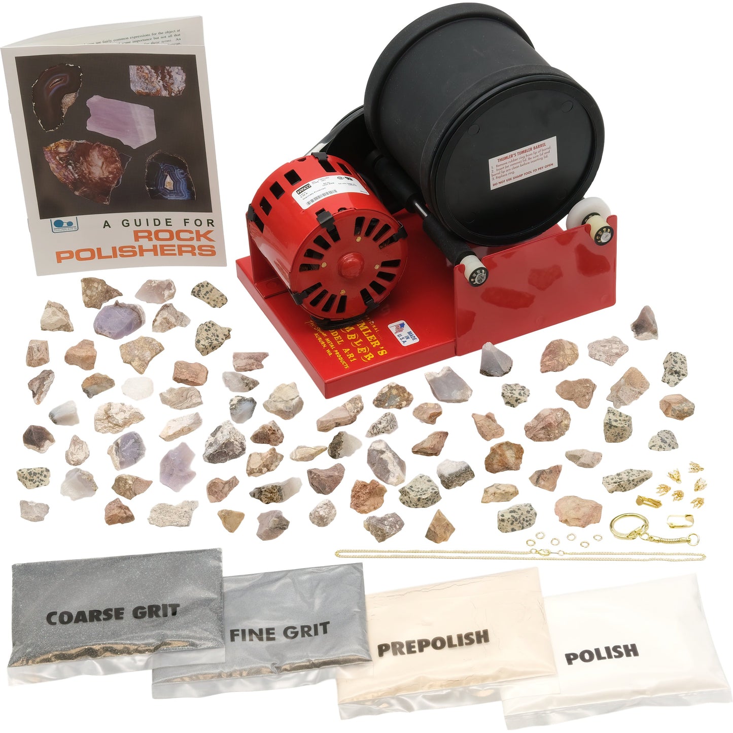 Thumler's Rotary Tumbler Polisher Media Rocks Heavy Duty Motor & accessories A-R1 102