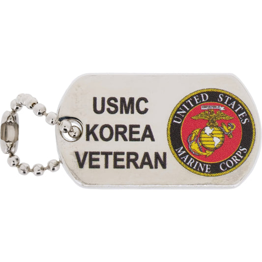 USMC Korea Veteran United States Marine Corps Logo Dog Tag Pin 1" Wide