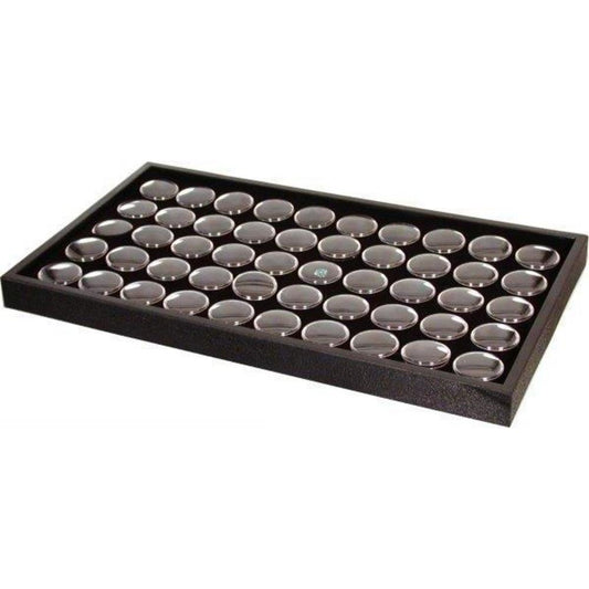 50 Gem Jars Foam Display Stackable Showcase Tray