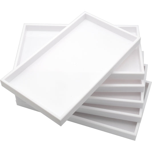 Jewelry Sample Display Trays White 14 3/4" 6Pcs