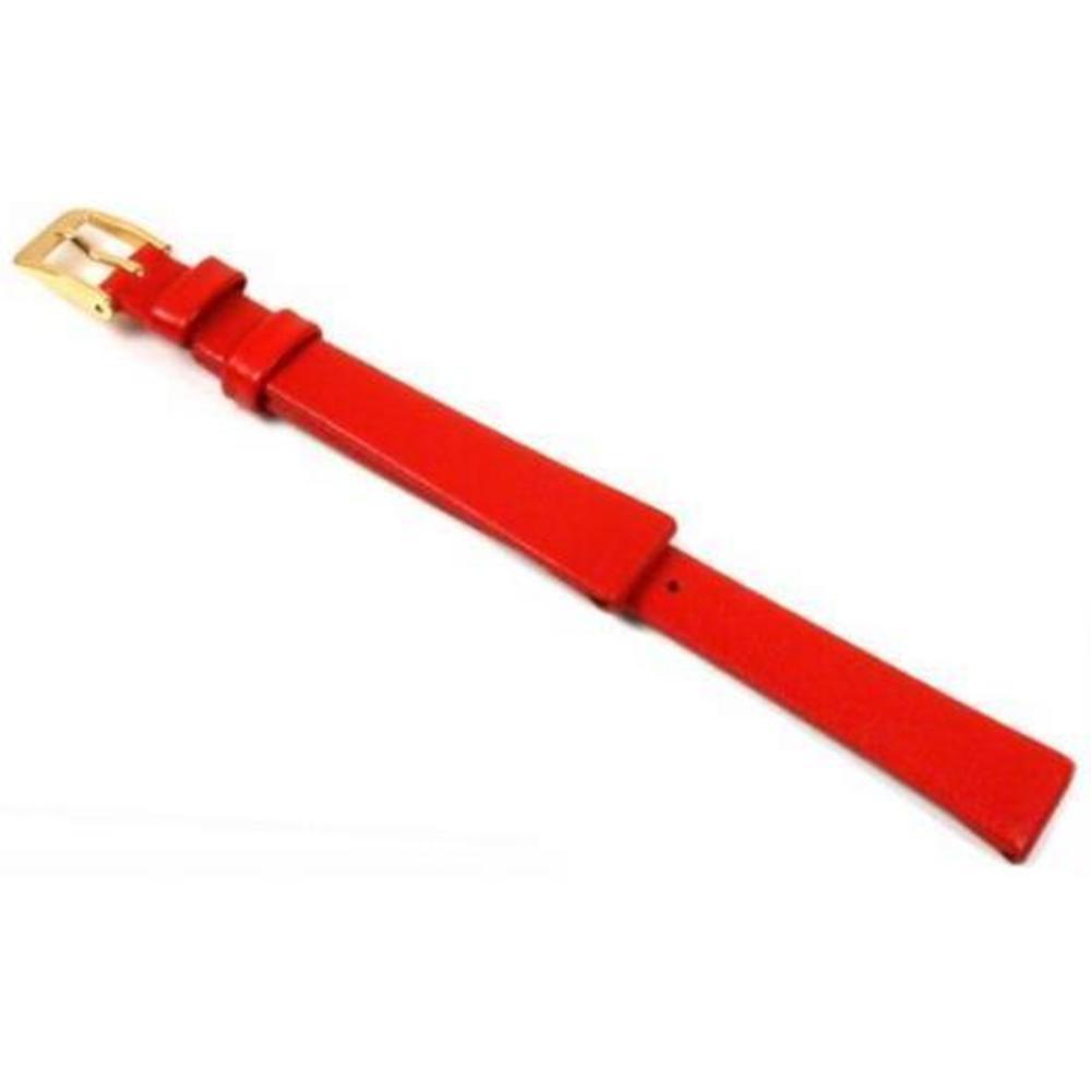 Calf Leather Watch Band Red 14mm