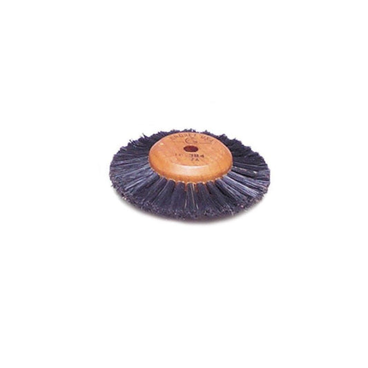 3 Grobet USA Wood Hub Wheel Brush 1 Row 1/4"