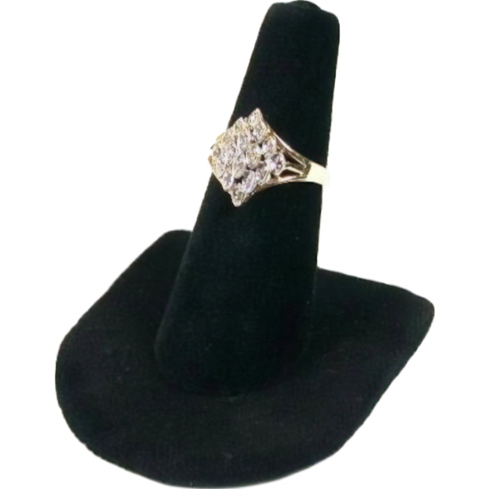 Finger Ring Displays Black Velvet 4Pcs