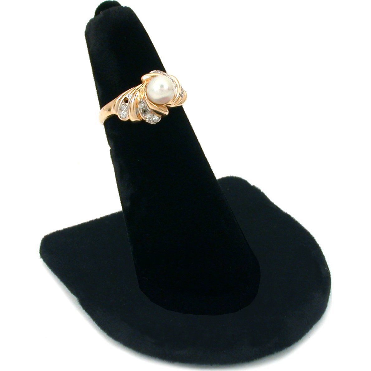 5 Black Velvet Ring Finger Jewelry Holder Showcase Display Stands