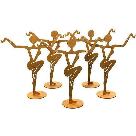 Earring Dancer Display Stands Gold Color 4 3/4" 5Pcs