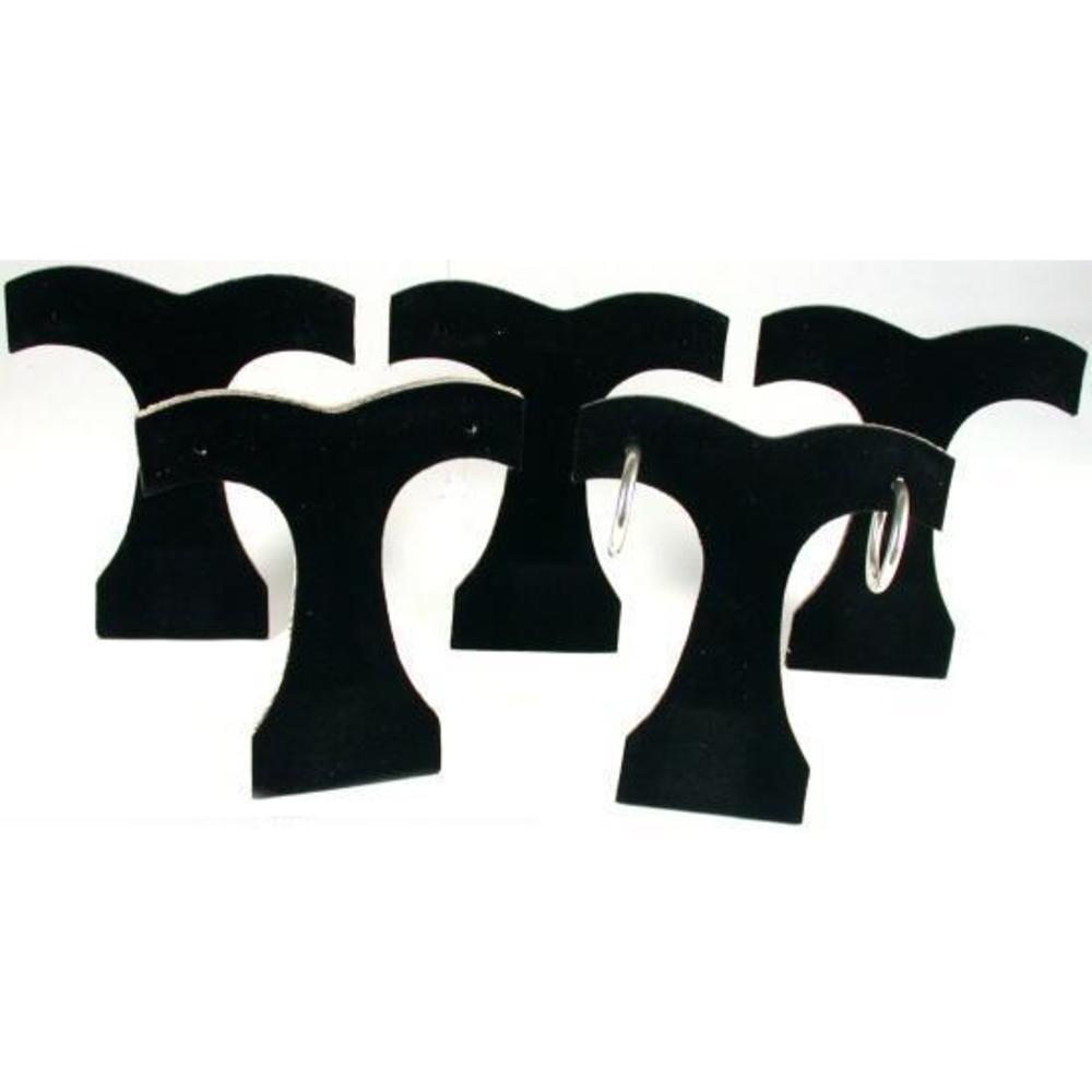 Earring Display Stands Black Velvet 4" 5Pcs