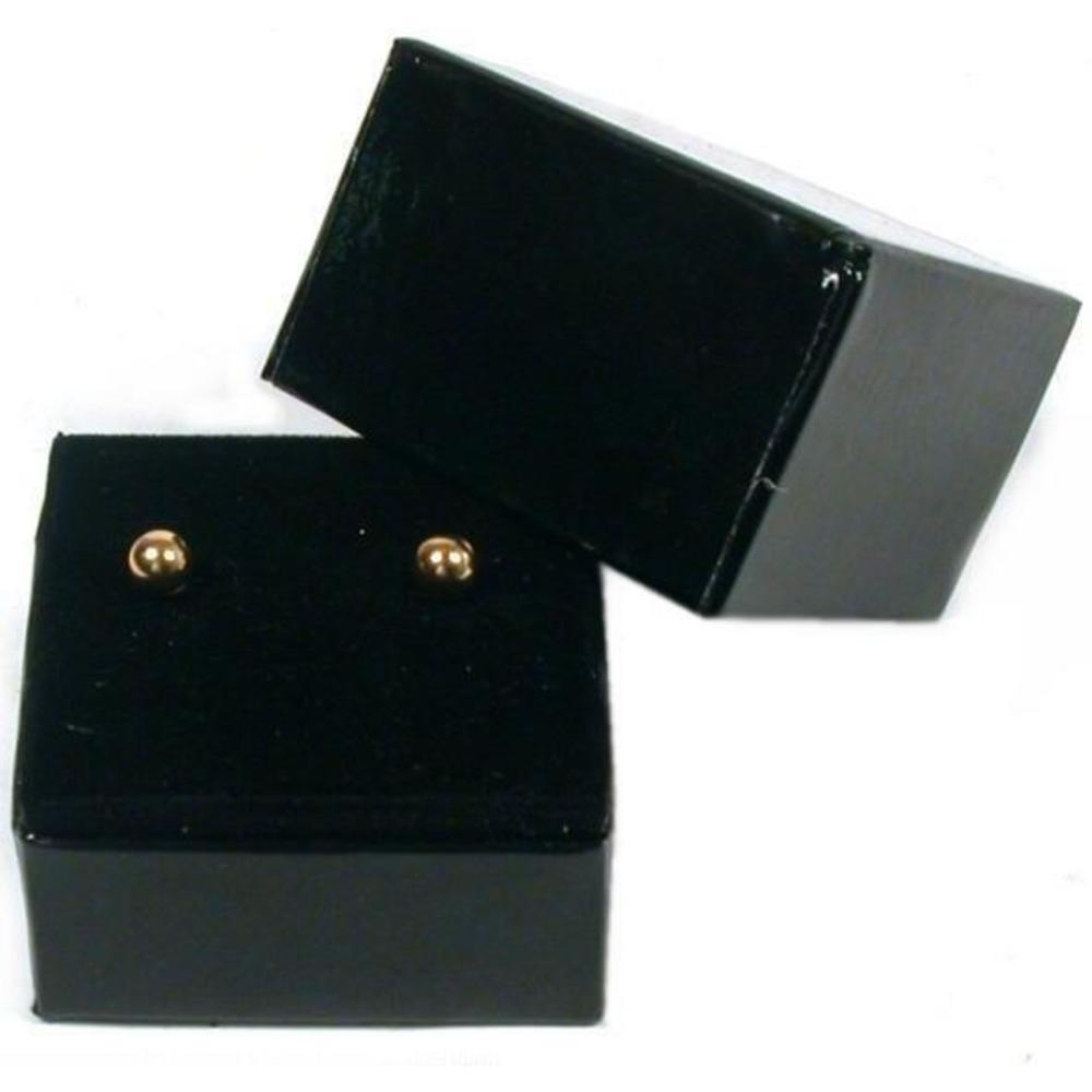 6 Earring Gift Boxes Black Gold Showcase Display