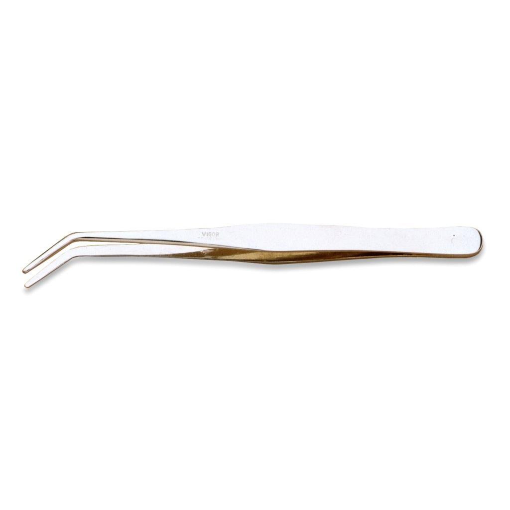 Utility Tweezer, Grobet USA Brand, Stainless Steel, 7"