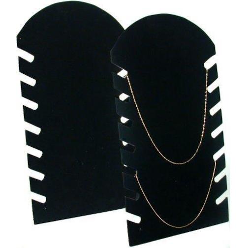 2 Black Necklace Pendant Chain Jewelry Plastic Easel Displays