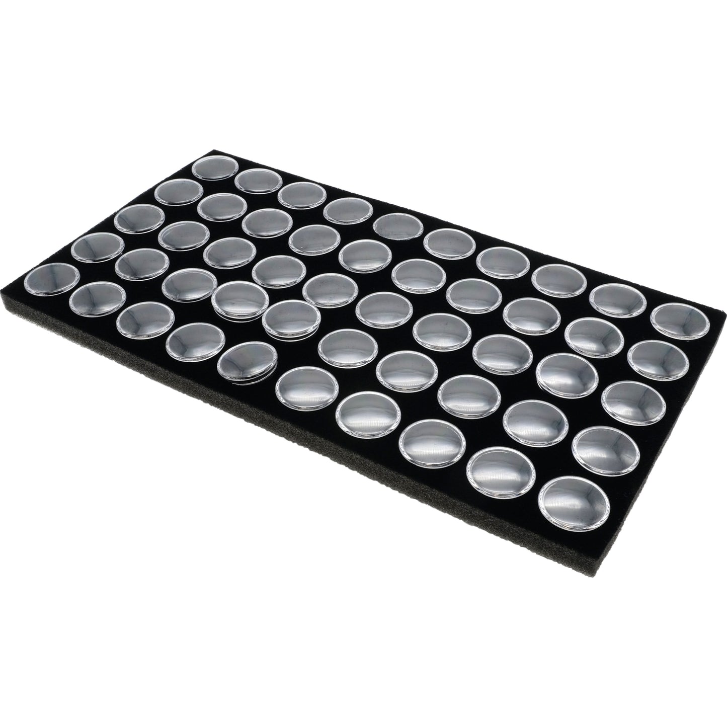 50 Gem Jars Display Tray Travel Case Acrylic Lid