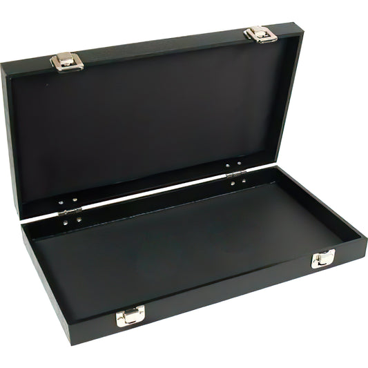 Clasp Lid Jewelry Display Case Black 14 3/4"