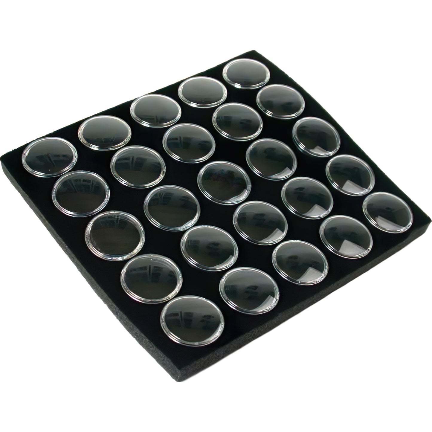 6 25 Black Gem Jars Display & Stackable Tray