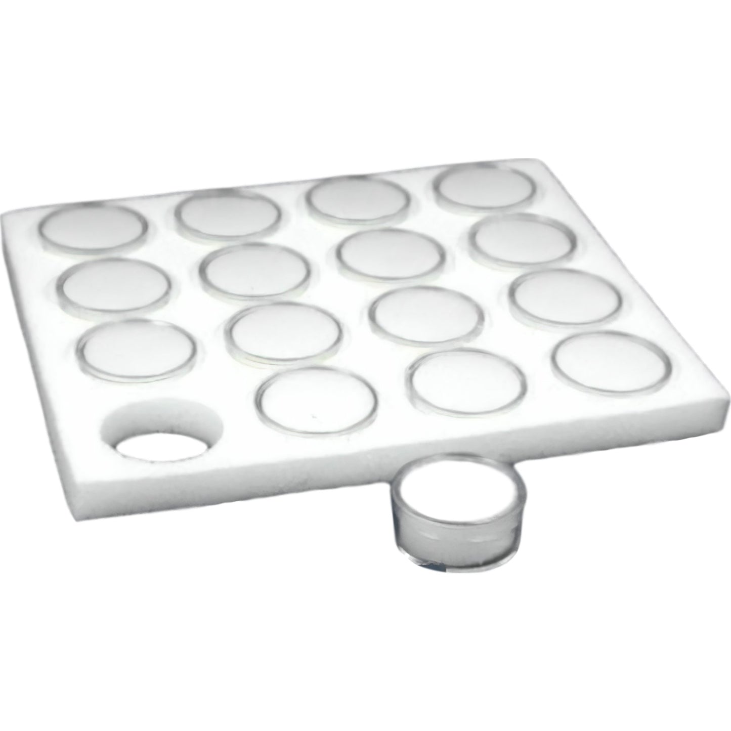 8 16 White Gem Jars Display Inserts & Stackable Tray