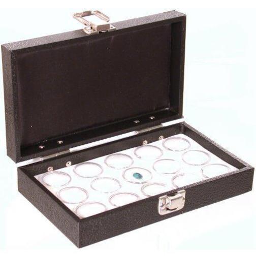 Clasp Lid Jewelry Display Case Black 8 1/8"