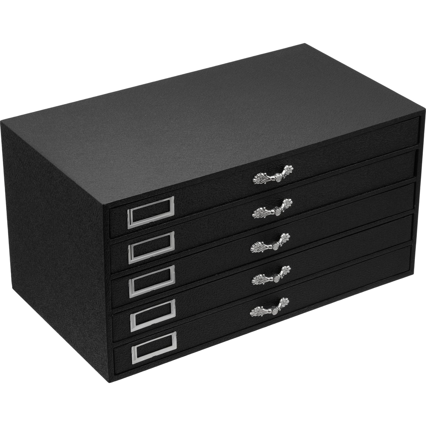 5 Drawer Jewelry Display Box Black New 2 Pcs