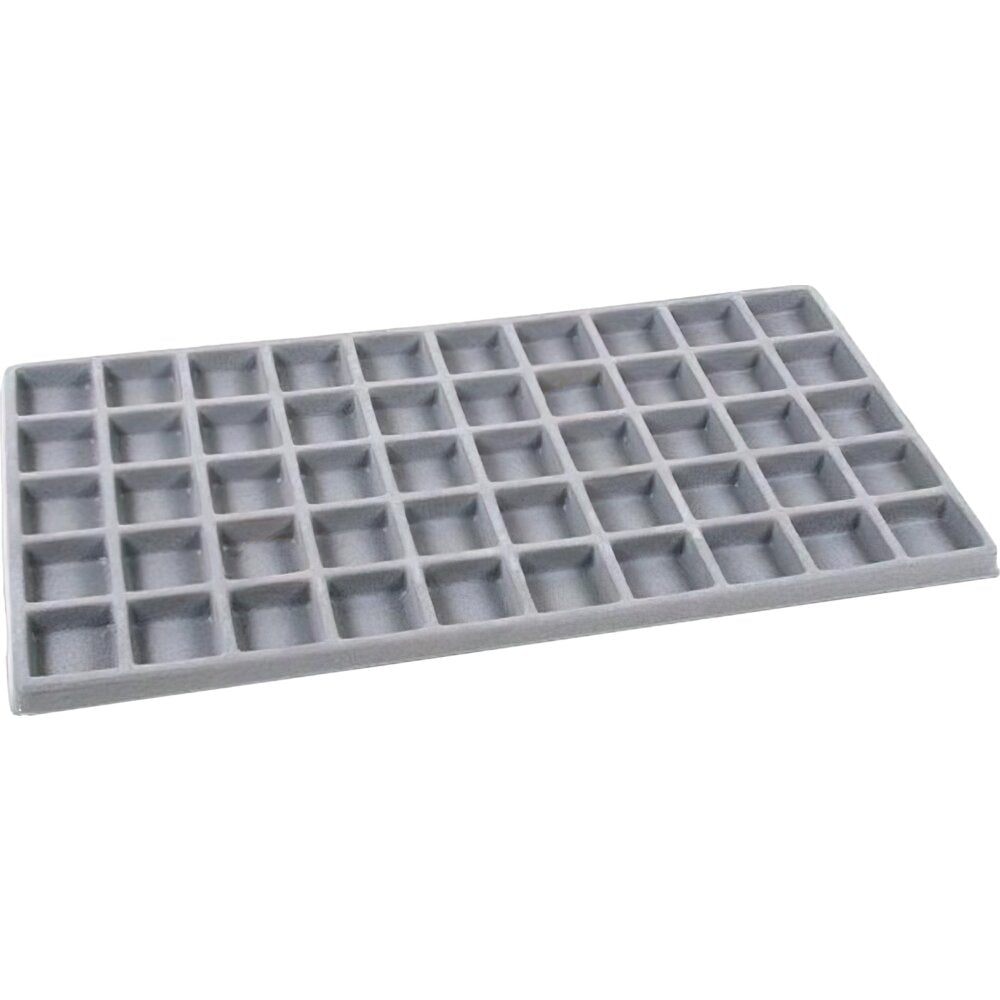 5 Gray 50 Slot Pendant Jewelry Showcase Display Tray Inserts