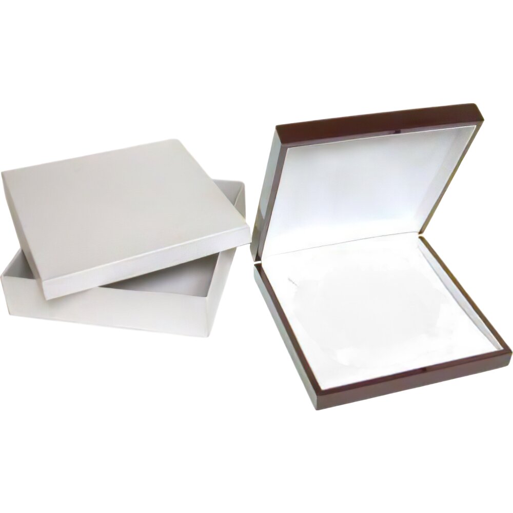 Diamond Necklace Rosewood Stained Pendant Display Box (Only 1 Box)