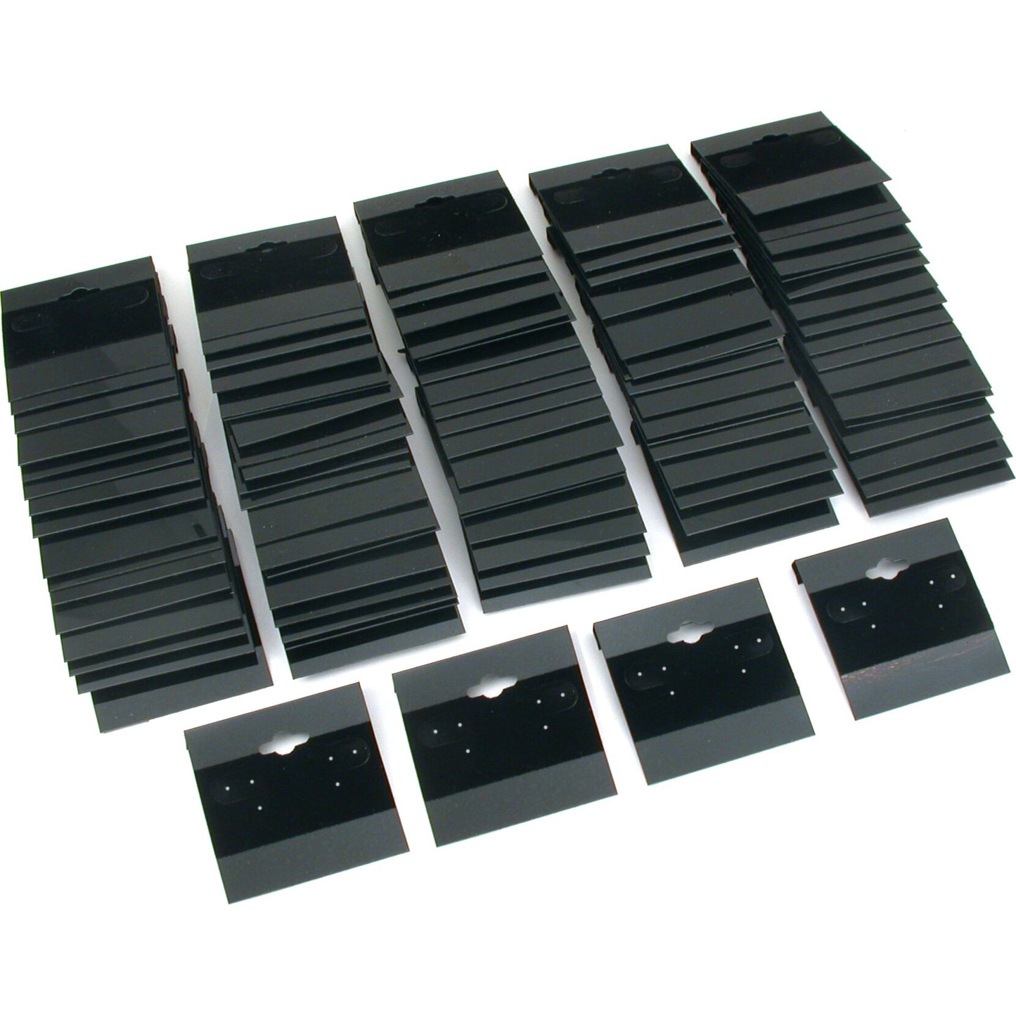 Black Earring Cards & Faux Leather Display Case w/ 32 Slot Insert Kit 102 Pcs