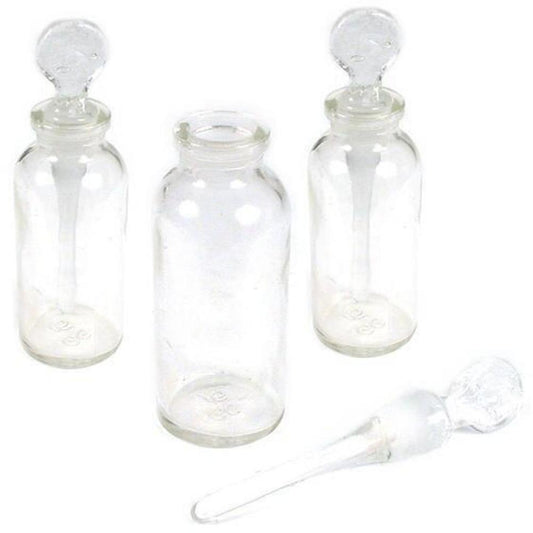 Glass Acid Bottles 3Pcs