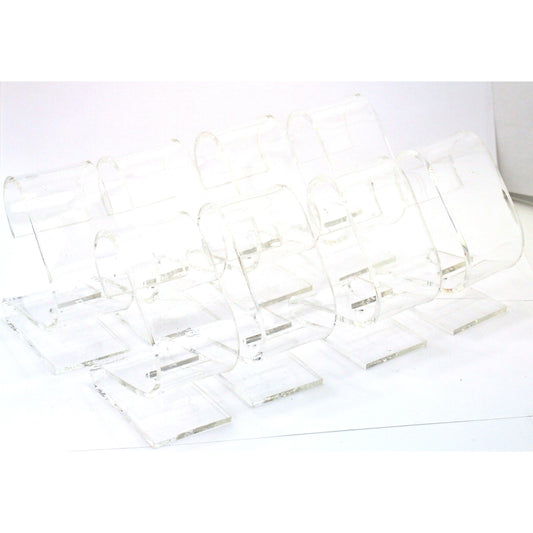 8 Clear Acrylic Watch Display Stands