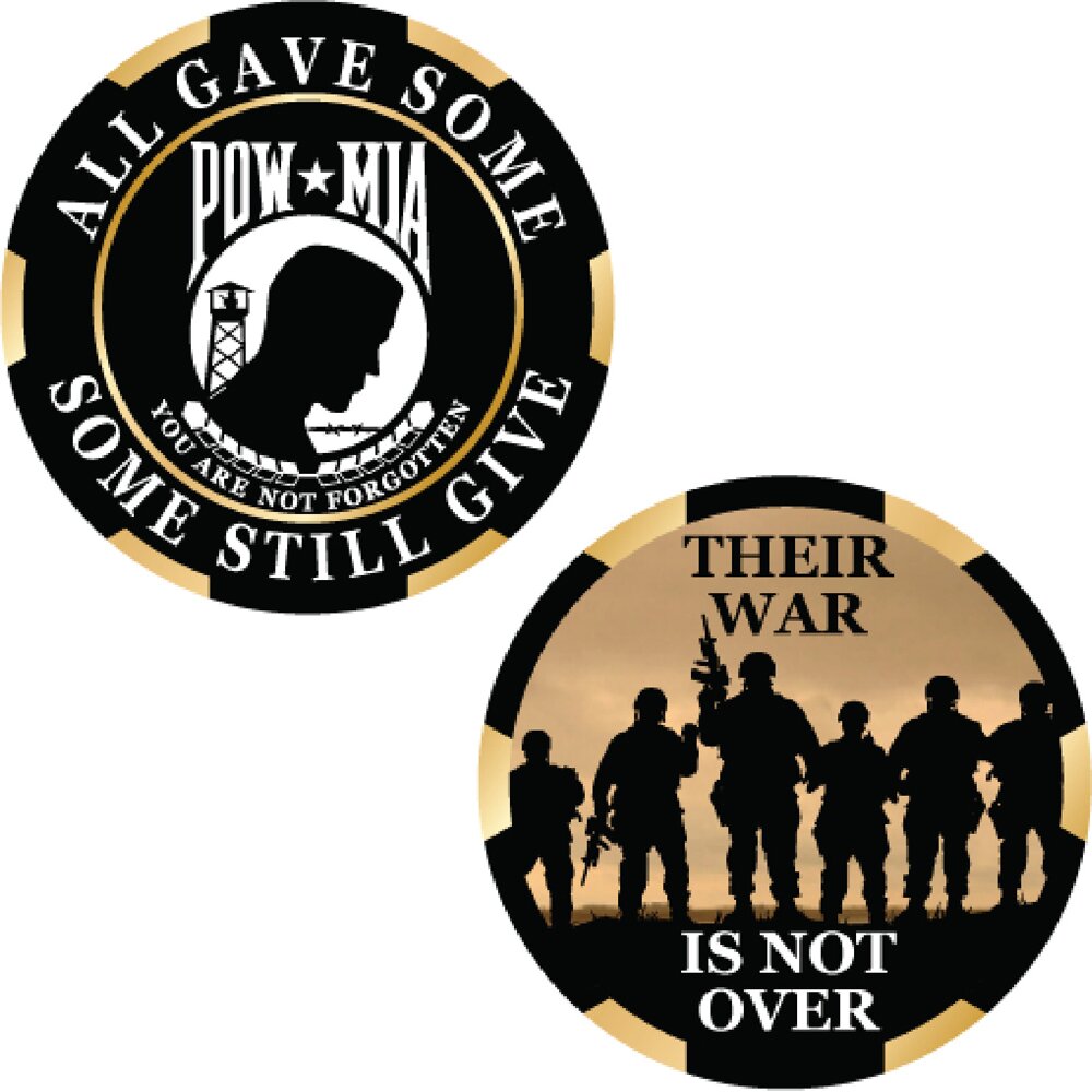 CH3400 Black Pow*Mia "ALL GAVE SOME, SOME STILL GIVE" Challenge Coin (1-3/4'')