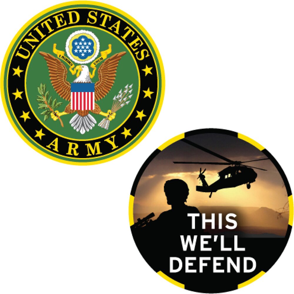 CH3511 U.S. Army Logo "This We'll Defend" Challenge Coin (1-3/4'')