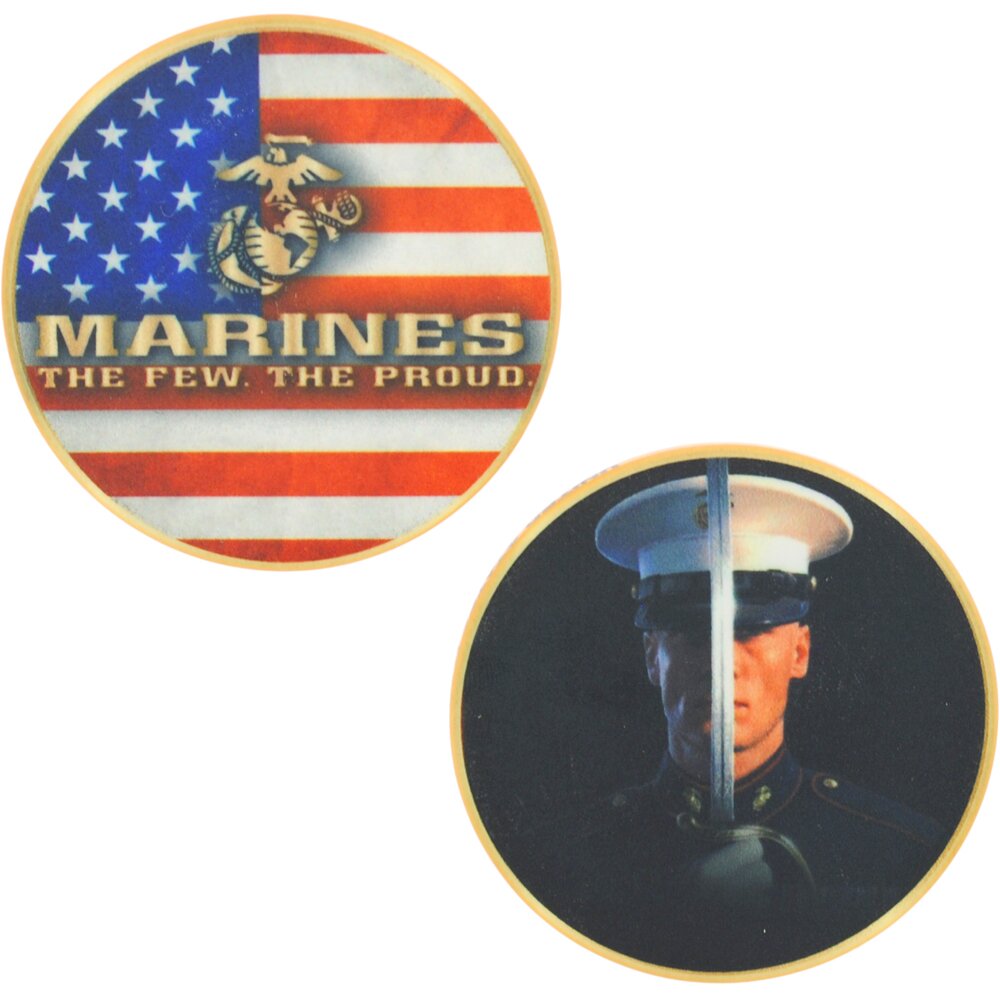 CH3521 U.S. Marines "The Few. The Proud." Challenge Coin (1-3/4'')