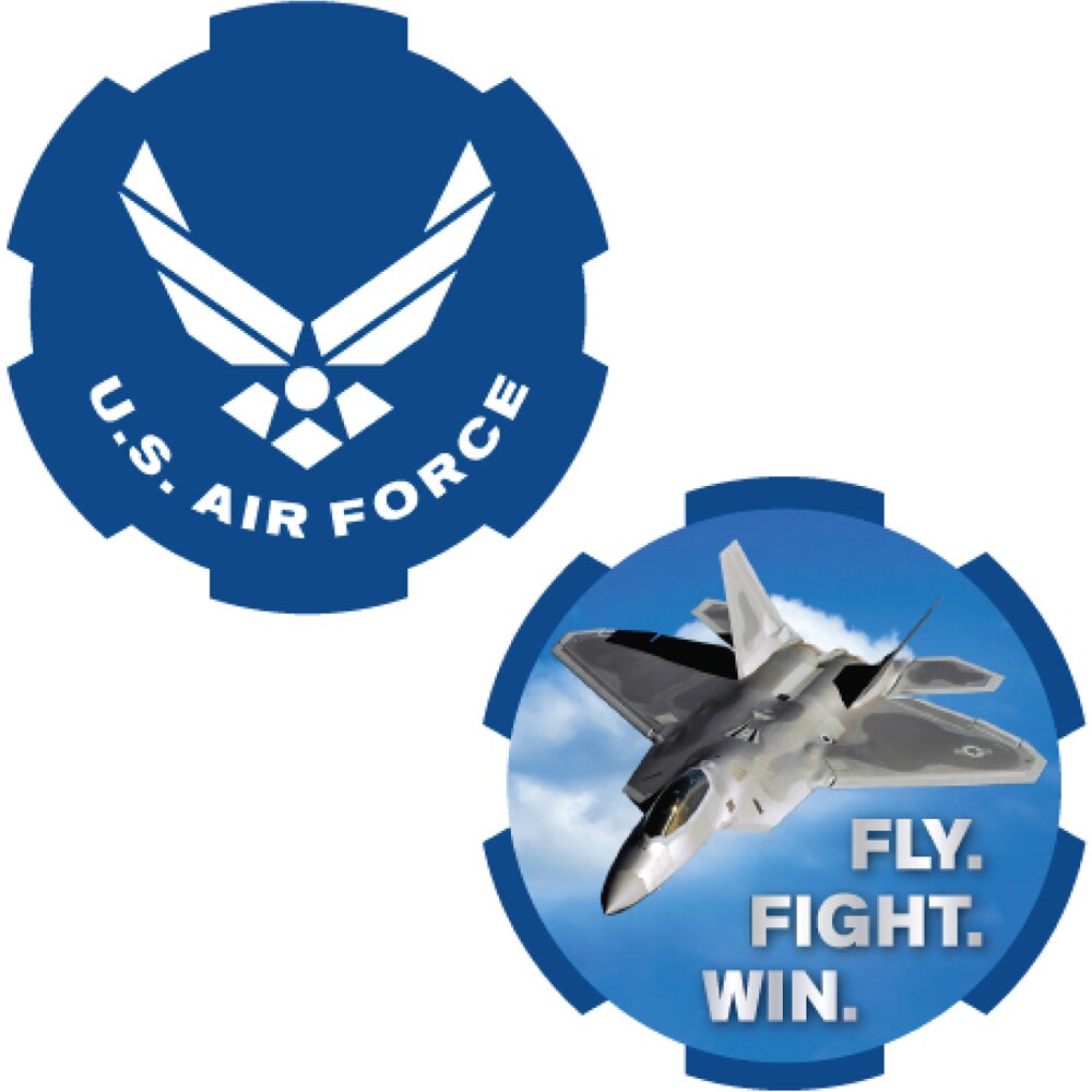 CH3540 Blue U.S. Air Froce Logo "Fly. Fight. Win." Challenge Coin (1-3/4'')