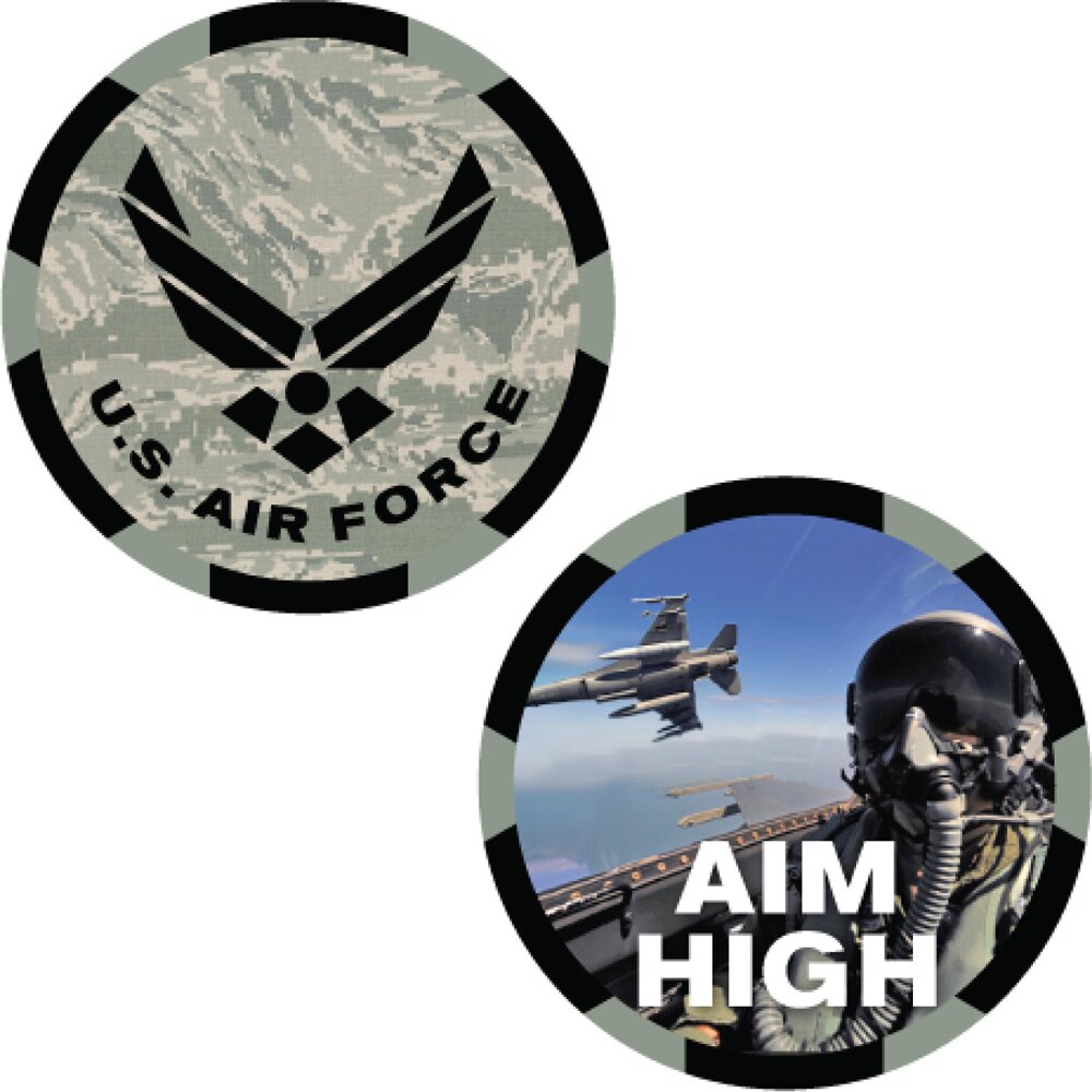 CH3541 U.S. Air Force "Aim High" Challenge Coin (1-3/4'')