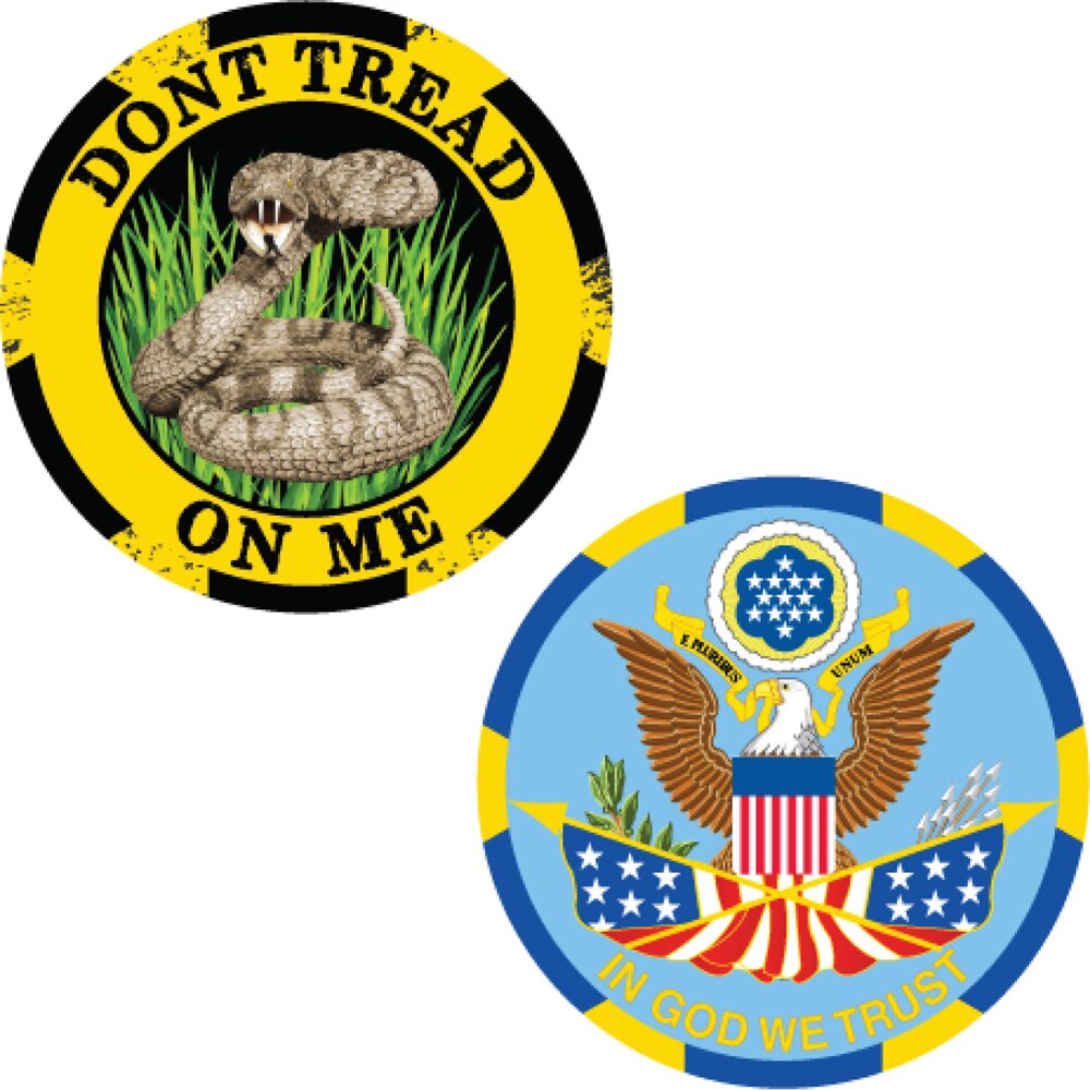 CH3702 U.S. "Don't Tread On Me" Challenge Coin (1-3/4'')