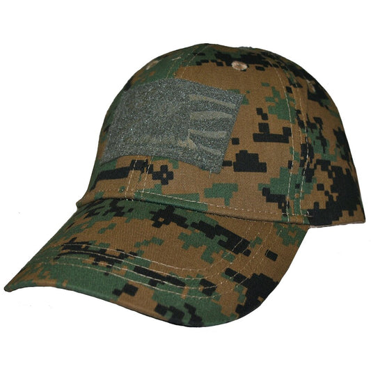 CP00032 Marine Camo 6-Panel Tactical Ops Cap (Med. Profile)