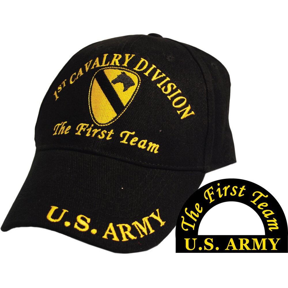 CP00109 1st Cavalry Division Embroidered Ball Cap Adjustable Black