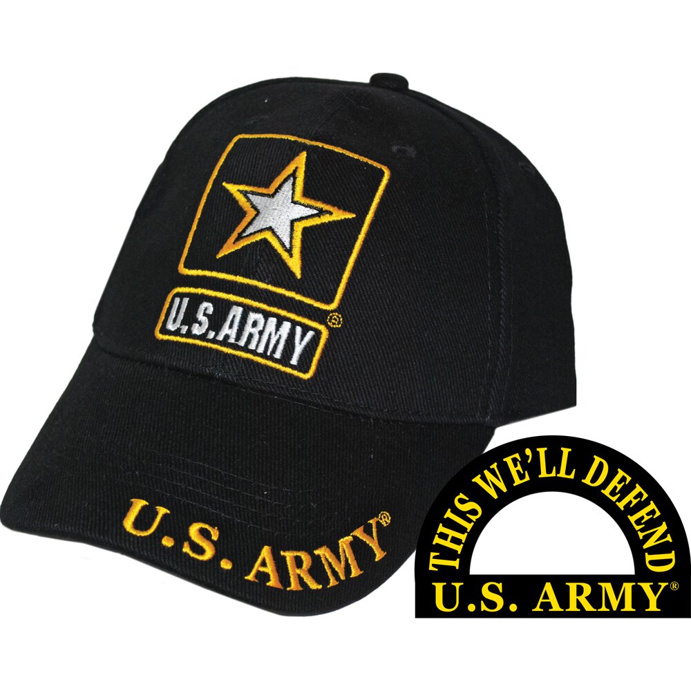 U.S. Army Adjustable Baseball Cap Black 'This we'll defend'