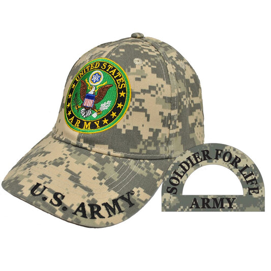 CP00125 Camo U.S. Army Logo Cap