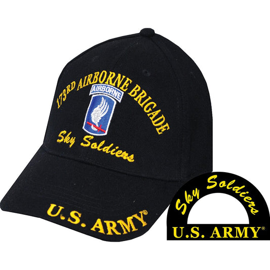 CP00138 Black U.S. Army 173rd Airborne Brigade "Sky Soldiers" Cap