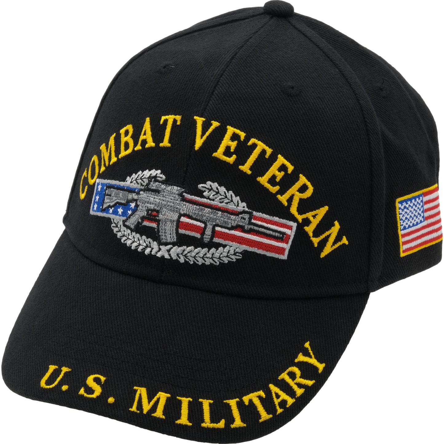 CP00145 Black U.S. Military Combat Veteran Cap