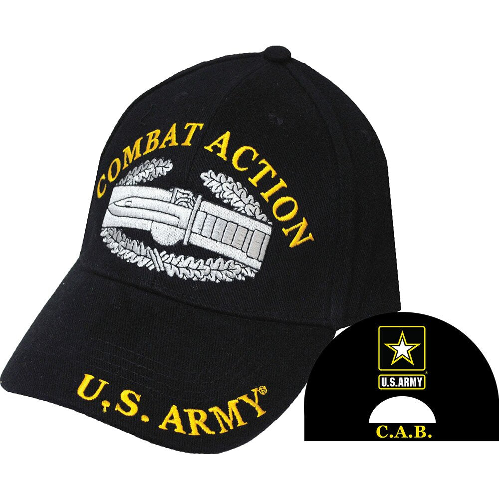 CP00146 Black U.S. Army Combat Action Badge Cap