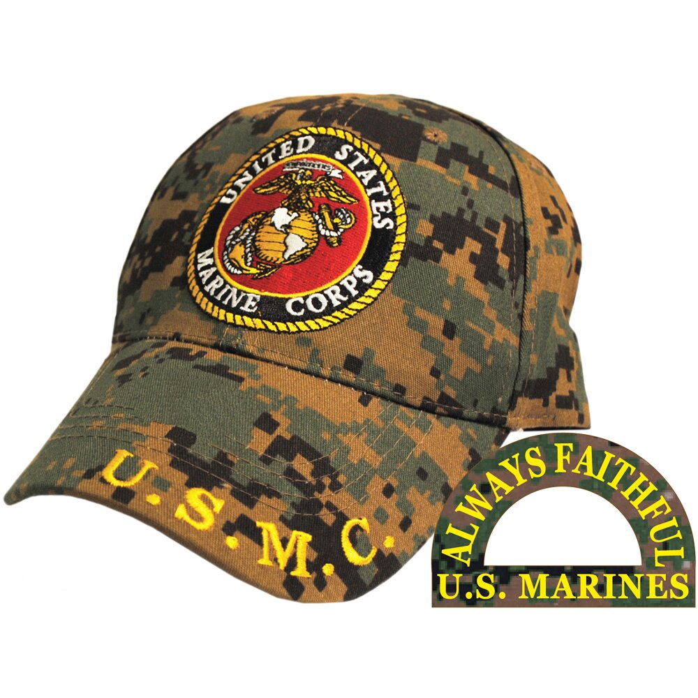 CP00324 U.S. Marine Corp Logo Cap Digital Camo