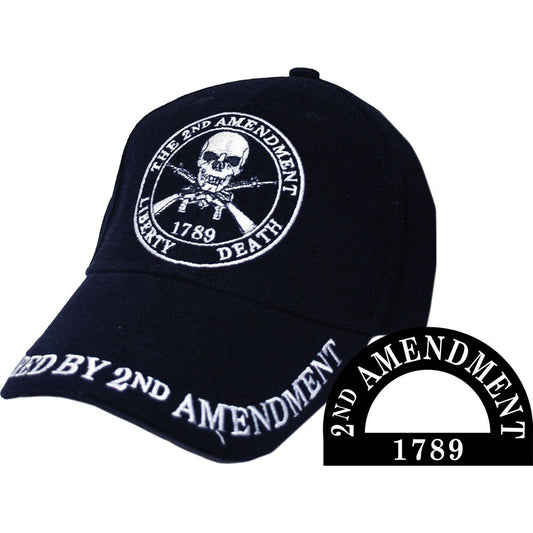 CP00703 Black U.S. 2nd Amendment Embroidered Cap