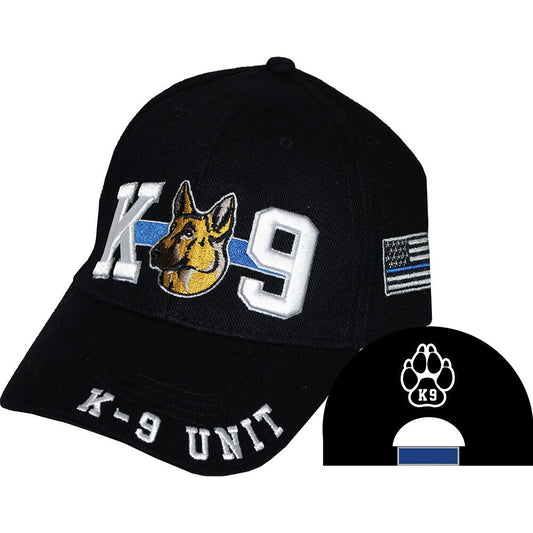 CP01716 Black K-9 Unit Cap w/ Embroidered Dog and Logo