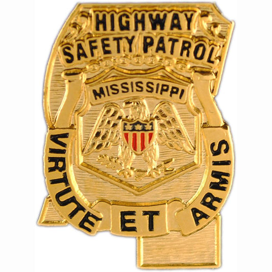 Mississippi Highway Patrol Badge Pin 1"