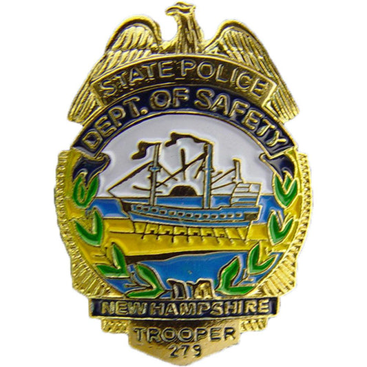 New Hampshire Department of Safety Badge Pin 1"