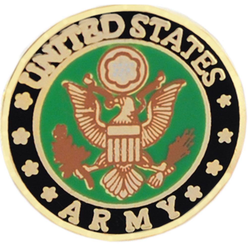 U.S. Army Logo Pin Green 1/2"