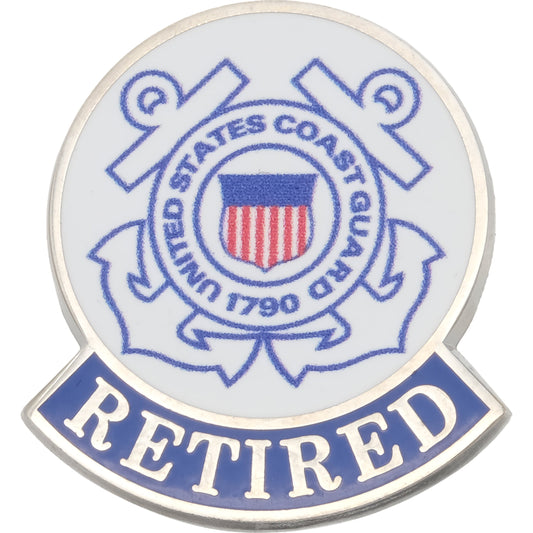 U.S. Coast Guard Retired Pin 7/8"