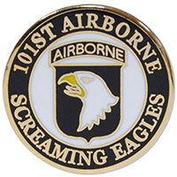 U.S. Army 101st Airborne Wing Pin Gold Plated 1"