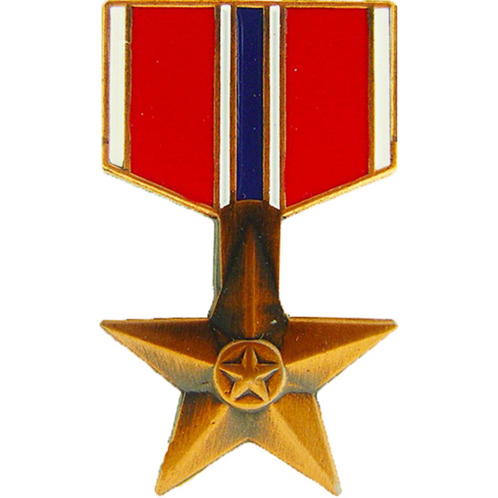 Bronze Star Medal Pin 1 3/16"