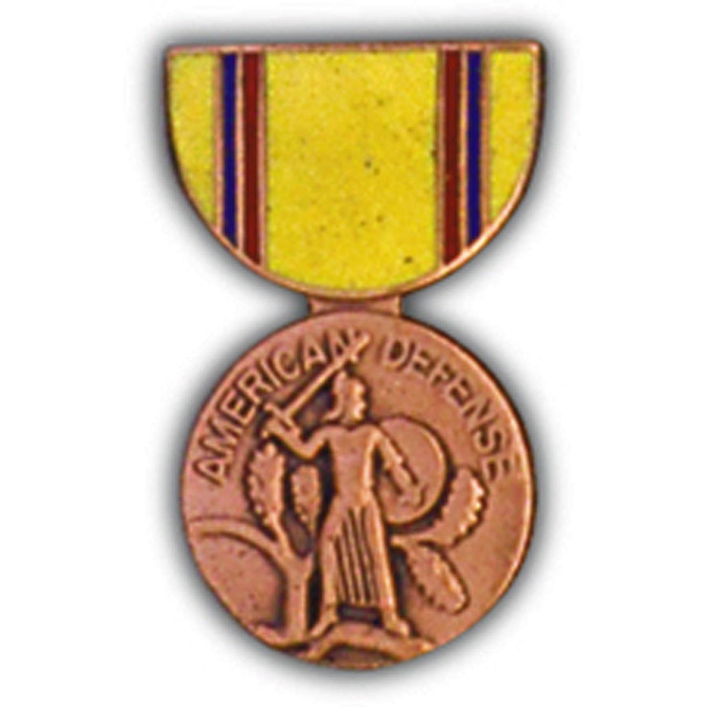 American Defense Medal Pin 1 3/16"