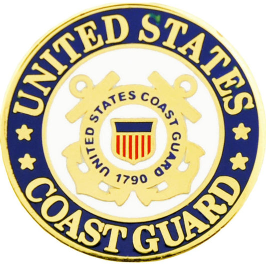 U.S. Coast Guard Logo Pin Black 3/4"